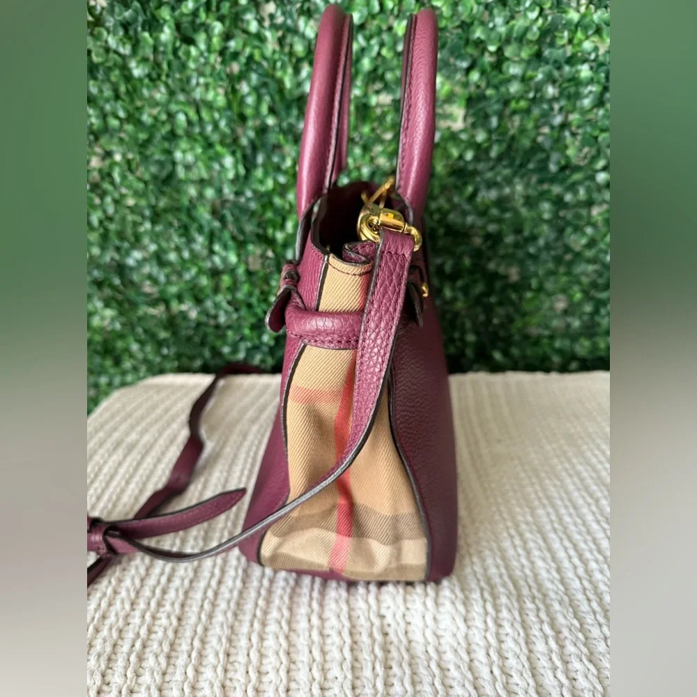 Burberry Crossbody Satchel Leather Bag and Long Zippy Wallet Bundle Authentic - Picture 4 of 16